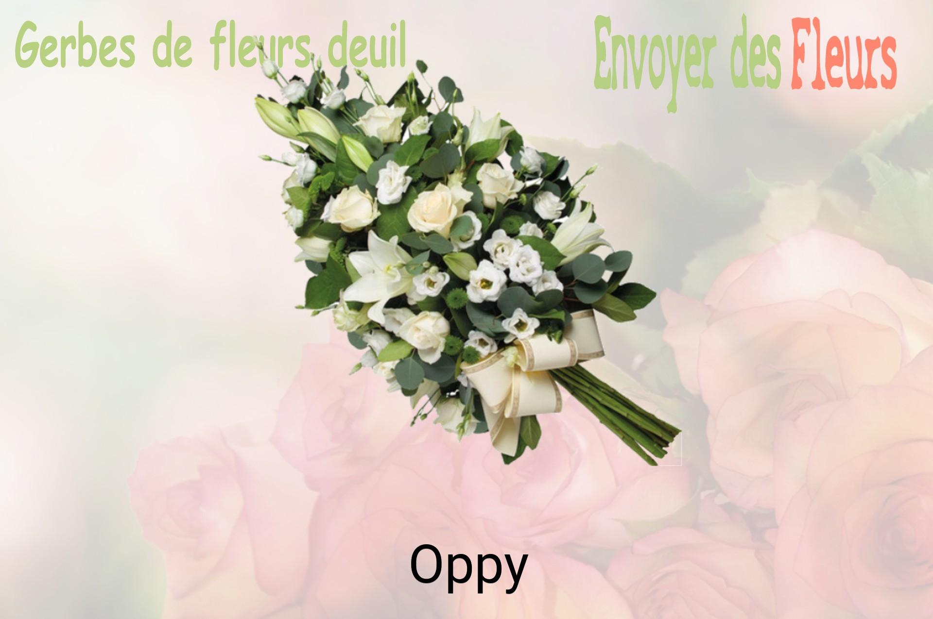 Gerbe de fleurs de deuil livrée à Oppy